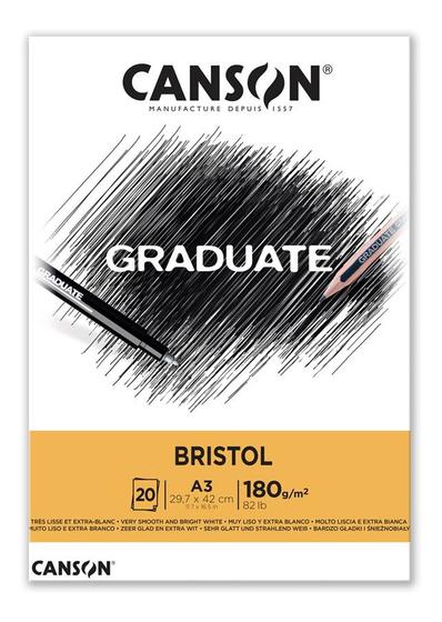 Imagem de Bloco Canson Graduate Bristol 180g A3 20f Canson