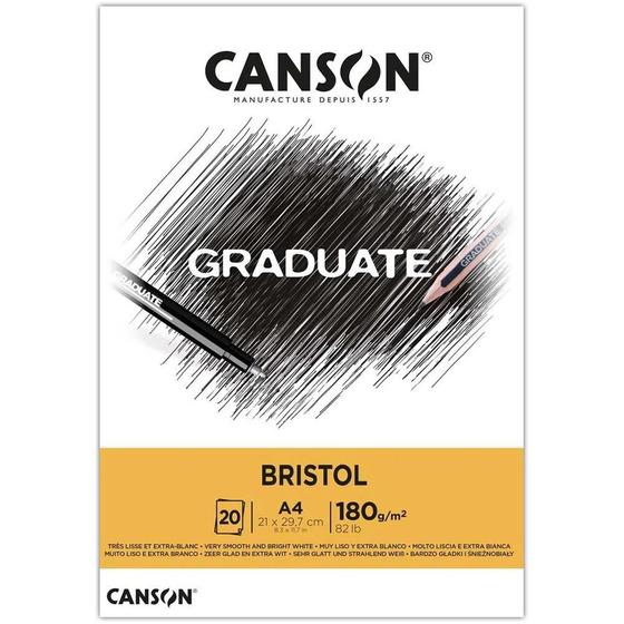 Imagem de Bloco Canson Graduate Bristol 180g A4 20f Canson