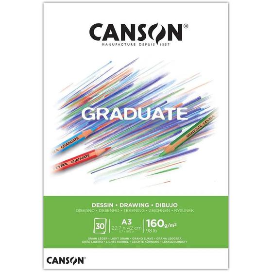 Imagem de Bloco Canson Graduate Desenho 160g A3 30f Canson