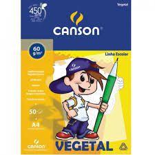 Imagem de Bloco Canson Infantil Vegetal 60grs A4 C/50 Folhas