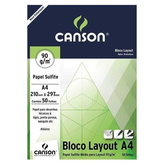 Imagem de Bloco Canson Layout - 90G A4