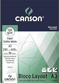 Imagem de Bloco Canson Layout Papel Sulfite Médio A3 120 G/m 50fls 66667155