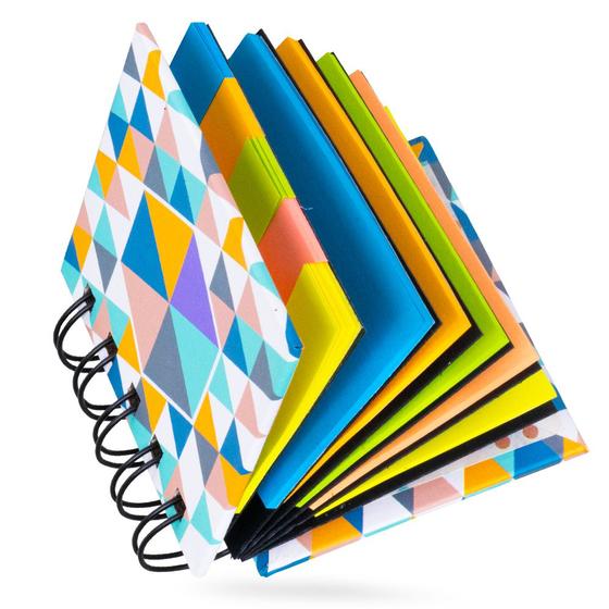 Imagem de Bloco Colorido Adesivo Notas Kit Com Marcadores De Página