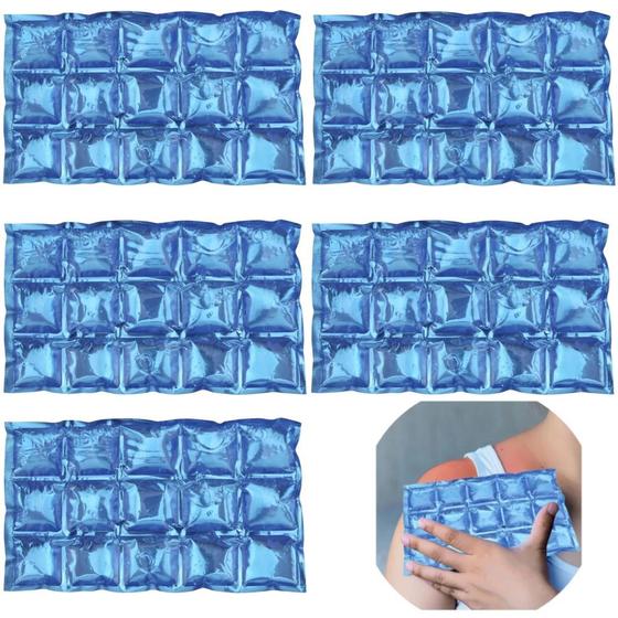 Imagem de Bloco Compressa Gelo Artificial Reutilizavel Ecologico 5 Unidades Clink