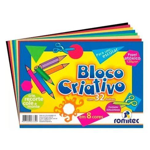 Imagem de Bloco Criativo 120g a4 8 32 Folhas Romitec