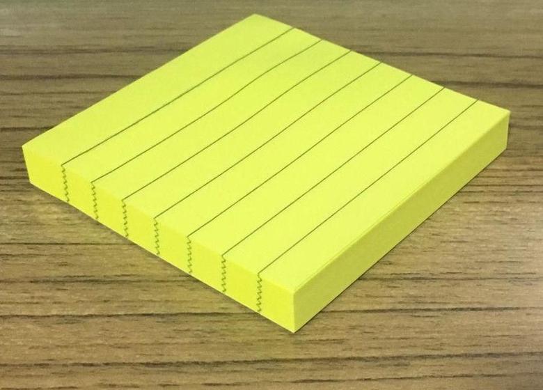 Imagem de Bloco de Anotação Com Linhas Adesivo Sticky Note Colorido 76 mm x 76 mm - 100 folhas - Amarelo