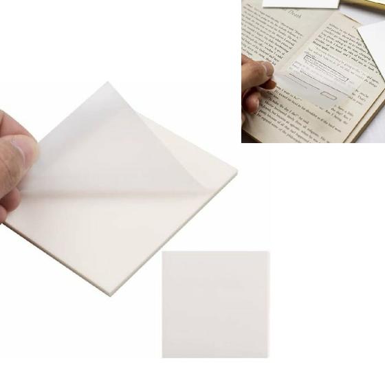 Imagem de Bloco De Anotações Adesivo Post It Transparente 50 Folhas