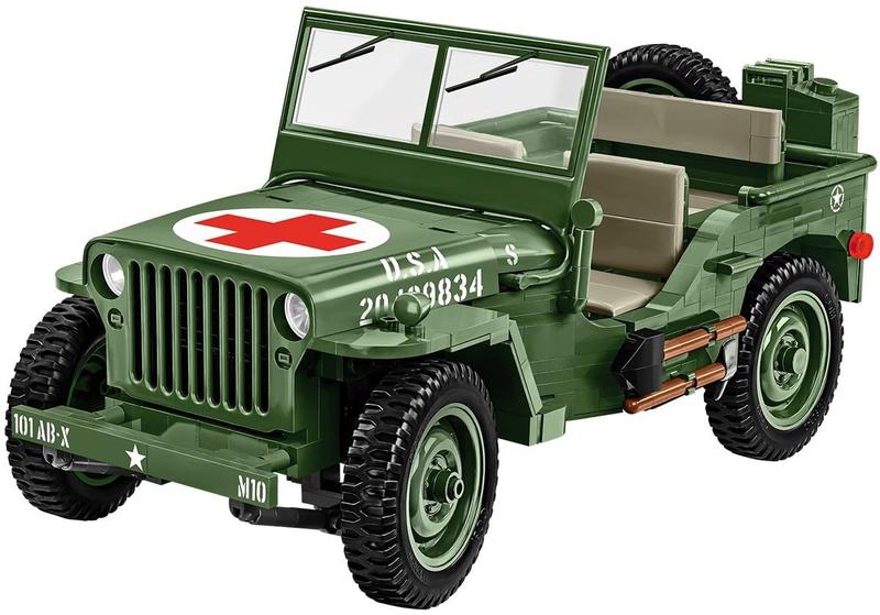 Imagem de Bloco de construção: coleção histórica COBI, segunda guerra mundial, JEEP, Willys MB