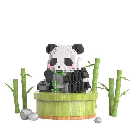 Imagem de Bloco de Construção Mini Panda Estilo Chinês 