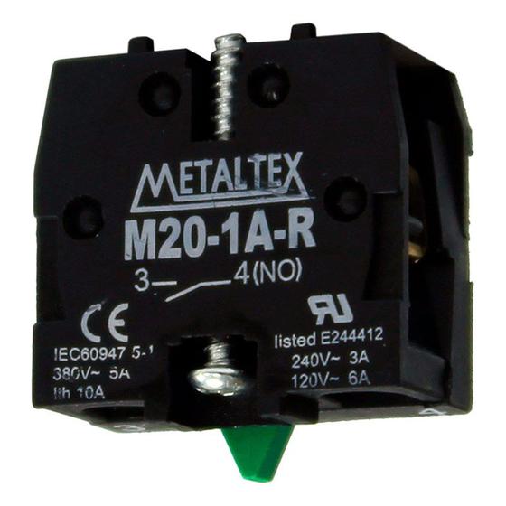 Imagem de Bloco De Contato 1NA 5A Para Caixa CP Metaltex - M20-1A-R