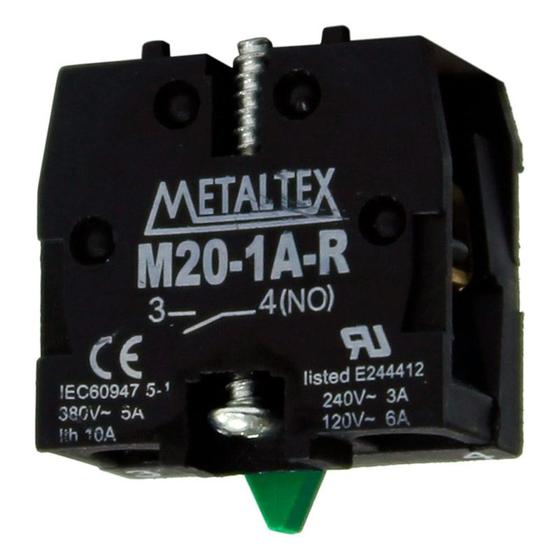 Imagem de Bloco De Contato 1NA 5A Para Caixa CP Metaltex - M20-1A-R