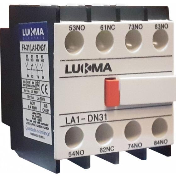 Imagem de Bloco de contato auxiliar f4-31 3na+1nf para contator lukma