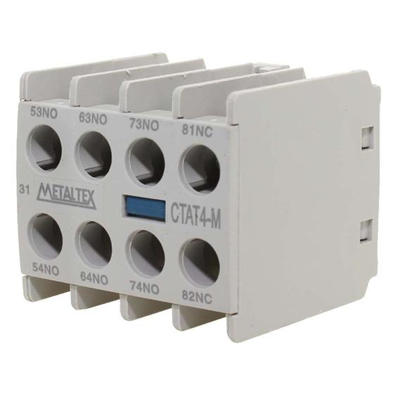 Imagem de Bloco De Contato Auxiliar Frontal 16A 3NA+1NF Para CTM6-16 CTAT4-31M Metaltex