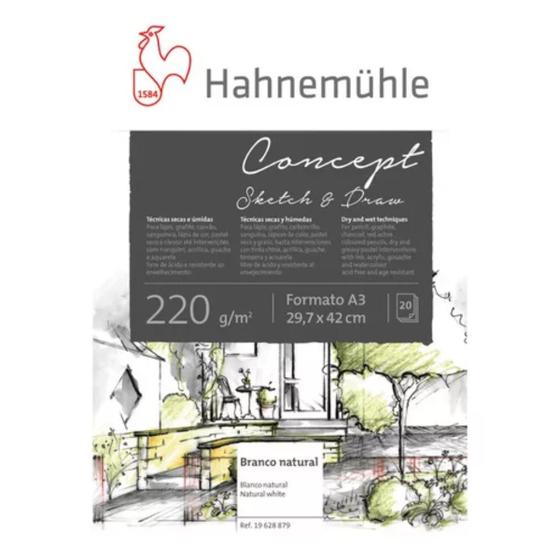 Imagem de Bloco de Desenho Hahnemühle Concept Sketch & Draw 220g/m² - A3 - 20 Folhas