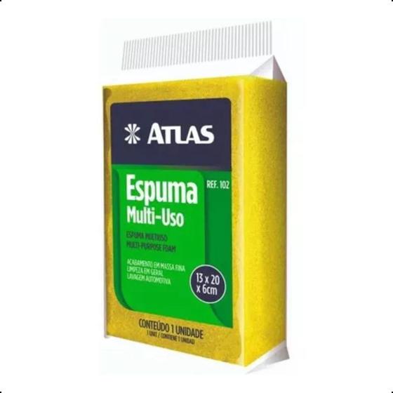 Imagem de Bloco De Espuma Amarelo Atlas Multiuso De Poliester