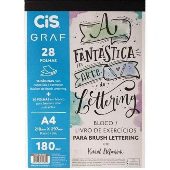 Imagem de Bloco de Exercícios Brush A Fantastica Arte do Lettering 28 Folhas 180g - Cis