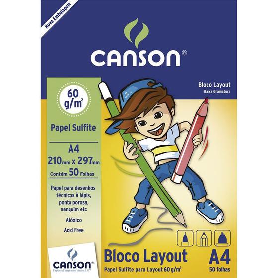 Imagem de Bloco de Layout A4 50 Fls Canson