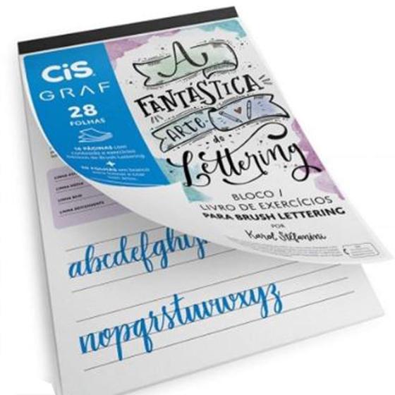 Imagem de Bloco de Lettering Cis A4 c/ 28 fls de 180g