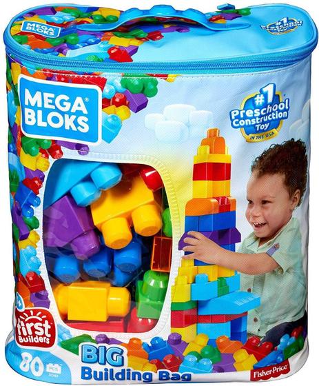 Bloco De Montar Mega Bloks Sacola Com 80 Pecas Original Menor preço em Bloco De Montar Mega Bloks Sacola Com 80 Pecas Original