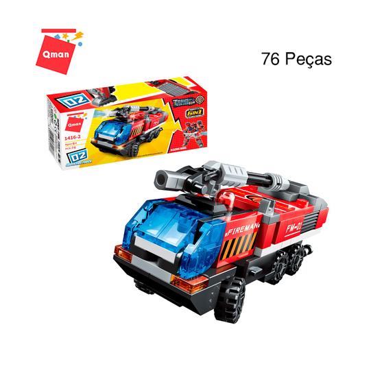Imagem de Bloco de montar qman - trans collector -  caminhão de bombeiro (super fire truck) 2/6