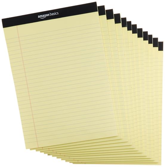 Imagem de Bloco de Notas Amazon Basics - Linhas Largas, 8,5 x 11,75 cm, 600 Folhas