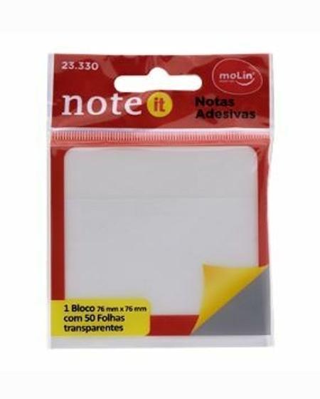 Imagem de Bloco de Notas Molin Transparente 76mmX76mm - Bloco c 50 folhas