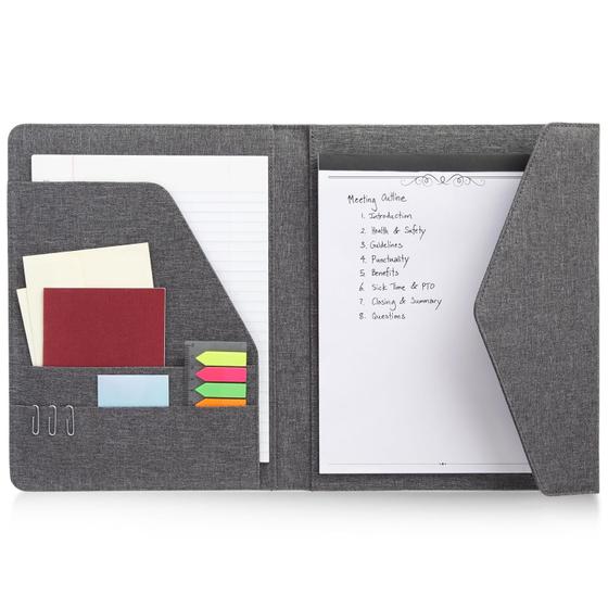 Imagem de Bloco de Notas Portfolio Paper Junkie Professional - Cinza