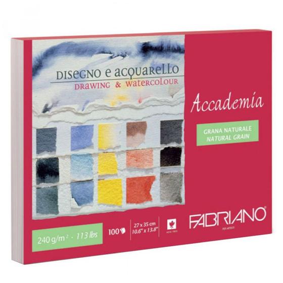 Imagem de Bloco de Papel Accademia Fabriano 240g/m² 27x35cm 100 Folhas