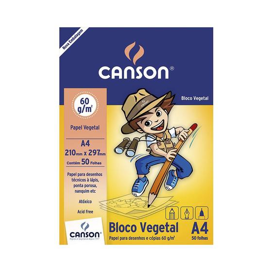 Imagem de Bloco de Papel Canson Vegetal 60g A4 com 50 Folhas