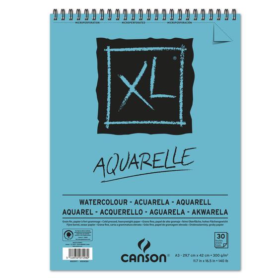 Imagem de Bloco de Papel Canson XL Aquarelle 300g A3 30 Folhas