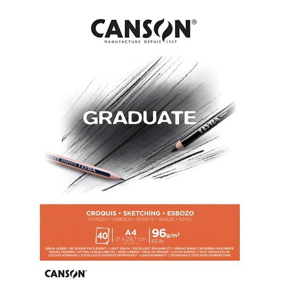 Imagem de Bloco de Papel Graduate Croquis A4 Canson 96g 40 Folhas 