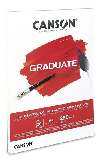 Imagem de Bloco de Papel Óleo & Acrílico Graduate Branco A4 290g 20fls