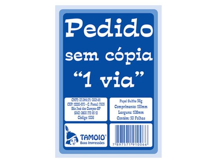 Imagem de Bloco De Pedido Sem Cópia 1/36 P 1 Via 50 Folhas 20 Blocos