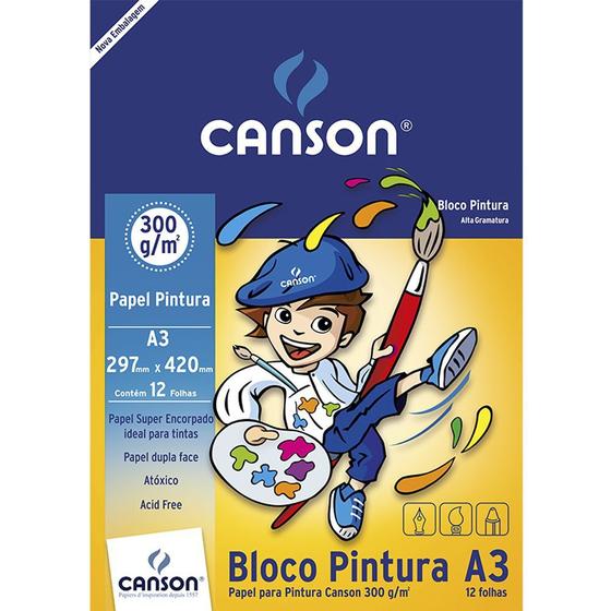 Imagem de Bloco de Pintura Infantil A3 300g 12fls Canson 66667092