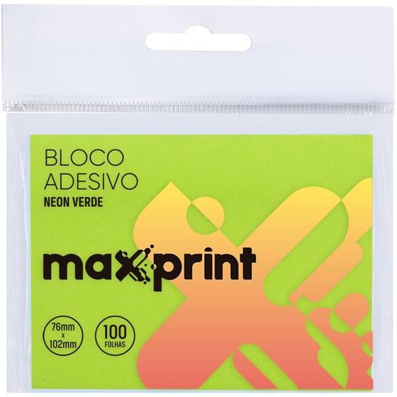 Imagem de Bloco de Recado Autoadesivo 76X102MM Verde Neon 100 Folhas
