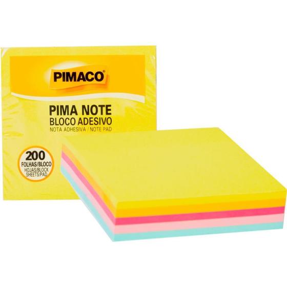 Imagem de Bloco de Recado Autoadesivo Pima Note Sortidos 76X76MM 200 Folhas