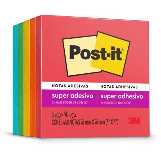 Imagem de Bloco de Recado POST-IT 654 Tropical 76X76MM 450 FLS