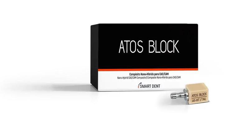 Imagem de Bloco De Resina Para Cad/cam Atos Block Bpa Free LT A1 Smart Dent