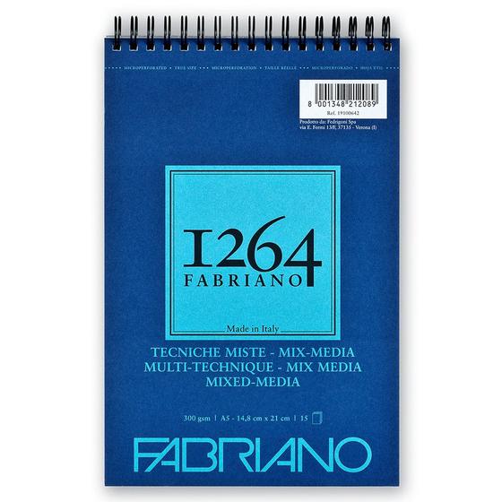 Imagem de Bloco Fabriano 1264 Mixed Média A5 300g Várias Técnicas 15F