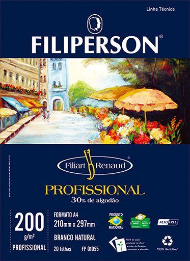 Imagem de Bloco Filiart Renaud Profissional Filiperson A4 200gr 20fl