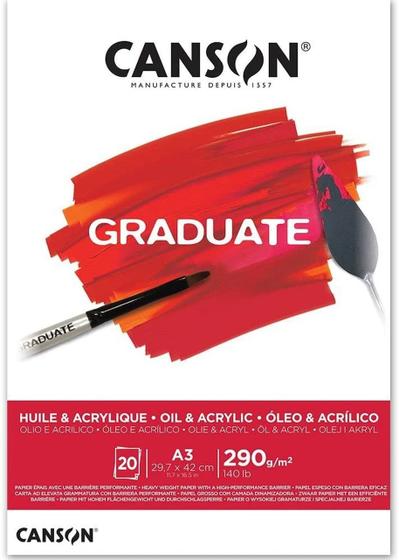 Imagem de Bloco Graduate Oleo E Acrilico 290g Canson