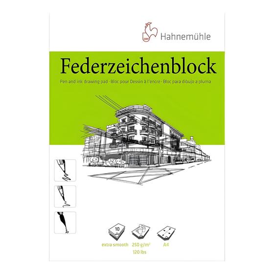 Imagem de Bloco Hahnemuhle Federzeichenblock Pen Pad A4 10 Folhas