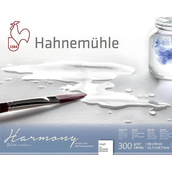 Imagem de Bloco Hahnemuhle Watercolour Harmony Textura Rugosa 40x50cm 12 Folhas