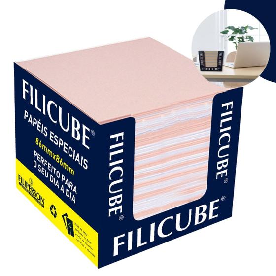Imagem de Bloco Lembrete Recado Filicube 8x8 Colorido 650fls 90g Filiperson