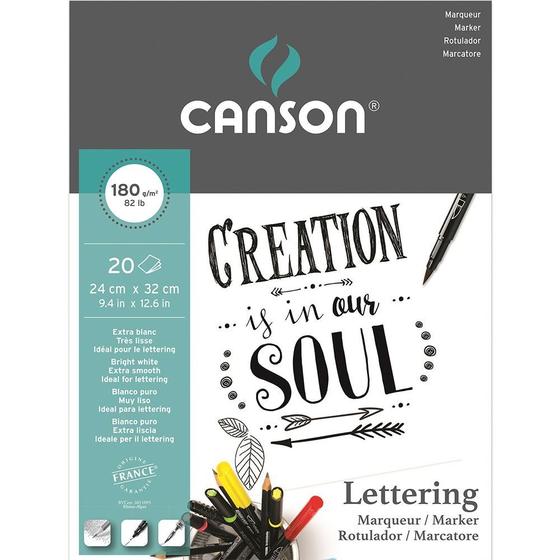 Imagem de Bloco Marker Lettering Canson 24x32 180g 20 Fls 60109921