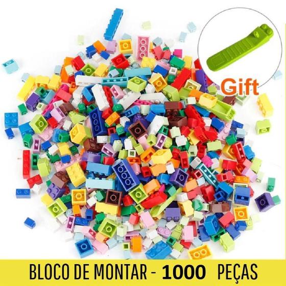 Imagem de Bloco Montar Tipo Lego 1000 Peças Educativo Brinquedo