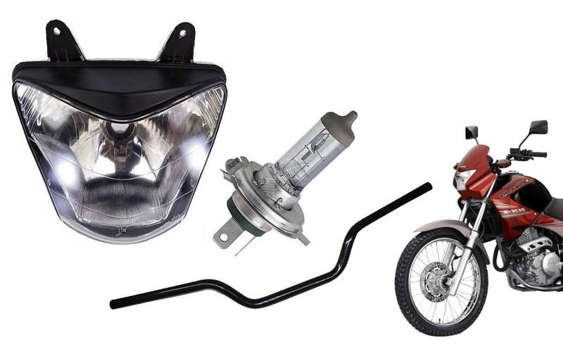 Imagem de Bloco Optico Farol Com Lampada Guidão Nx 400 Falcon Ate 2008