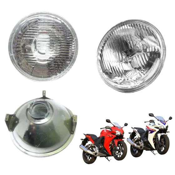 Imagem de Bloco Óptico Motocicleta Globo Farol Compativel CB 500 1998 A 2004 Design Perfeito