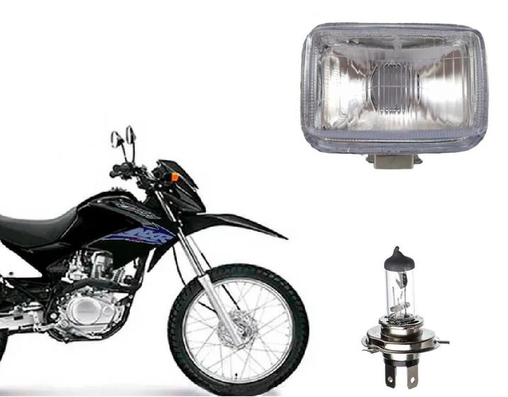Imagem de Bloco Óptico Xlr 125 Xr 200 Xr 250 + Lâmpada Farol Philips Ano 1989 Até 2008
