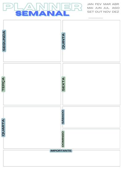 Imagem de Bloco Organização Planner Planejador Semanal A5 Permanente